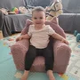 Fotoliu din burete, Bubaba, Cozy Kitty, Pentru copii, 9 luni-5 ani, Pink - 2