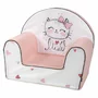 Fotoliu din burete, Bubaba, Kitty, Pentru copii, 9 luni-5 ani, Pink - 1