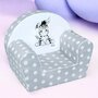 Fotoliu din burete, New Baby, Pentru copii, 42x53, Din spuma, Cu husa din bumbac, 9 luni - 5 ani, Zebra Grey - 2