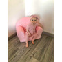 Fotoliu din burete pentru copii, Cu buzunar lateral, Din tesatura de catifea, Cu Husa detasabila, Hearts, Din materiale certificate Oeko Tex Standard 100, New Baby, 9 luni - 5 ani, Pink - 8