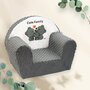 Fotoliu din burete, New Baby, Cute Family, Pentru copii, Din tesatura minky, 9 luni - 5 ani, Cu Husa detasabila, Gray - 3