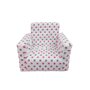 MyKids - Fotoliu din burete pentru copii  Stelute White Grey Pink - 1