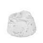 Fotoliu puf, BabyTrold, Markland Pure, Din muselina, Umplutura cu bilute, Husa detasabila, 12 luni+, 30 x 50 cm, Model balenuta, Gri