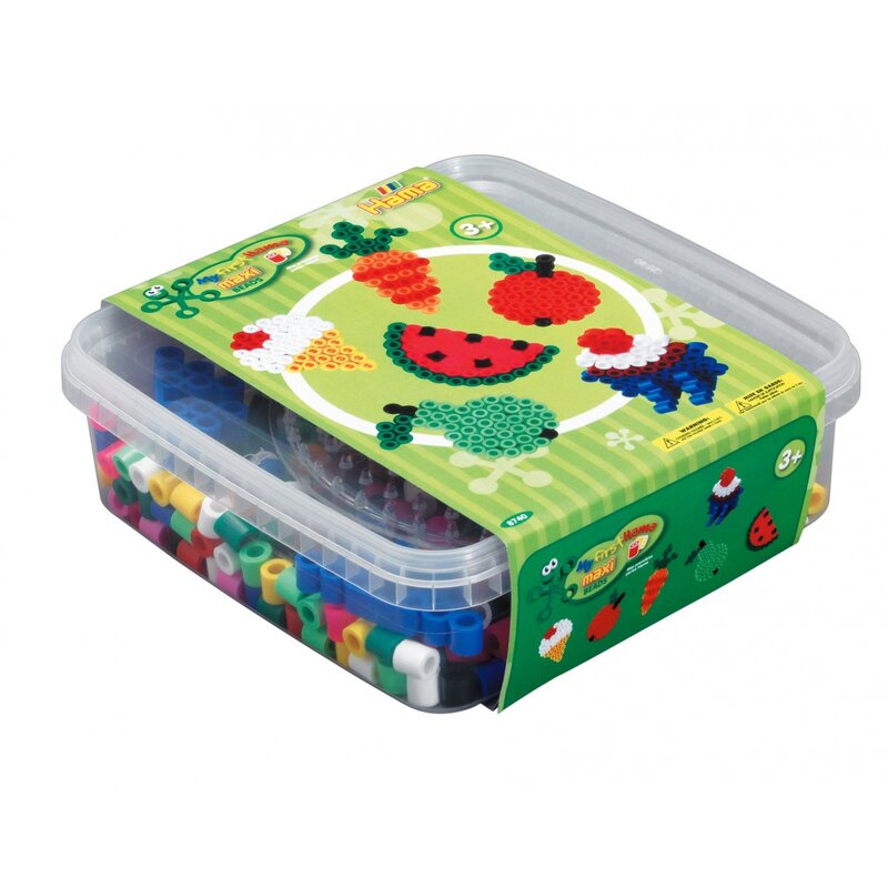 Hama - set margele de calcat fructe in cutie, 600 buc maxi
