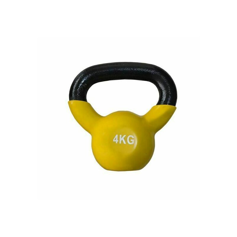 Dhs - Gantera kettlebell 4kg negru-galben, otel