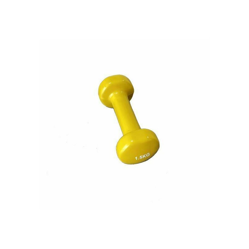 Dhs - gantera vinyl aerobic 1.5kg, galben