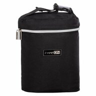 Geanta biberon, FreeON, Double Style, Pentru 2 biberoane, Mentine continutul atat cald, cat si rece, Black