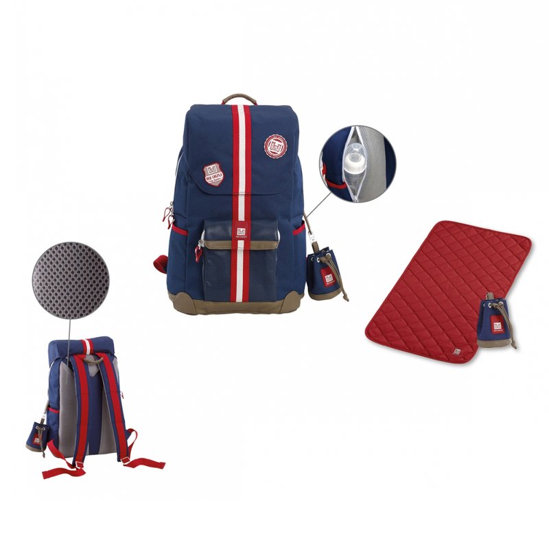 Red castle - geanta carucior city, navy