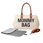 Geanta mamici, Baby Mix, Mommy Bag, Spatioasa si practica, 29 x 43 x 22 cm, Include salteluta pentru infasat, Beige - 2