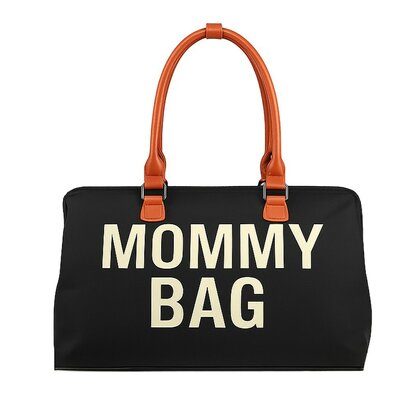 Geanta mamici, Baby Mix, Mommy Bag, Spatioasa si practica, 29 x 43 x 22 cm, Include salteluta pentru infasat, Black