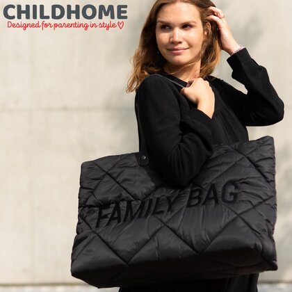Childhome - Geanta matlasata  Family Bag Negru
