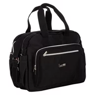 Black Friday - Reduceri Geanta pentru scutece, FreeON, Style, Impermbeabila, Cu multiple buzunare, Dimensiune compacta, 39x32x18 cm, Black Promotie