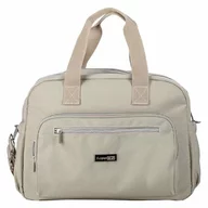 Black Friday - Reduceri Geanta pentru scutece, FreeON, Style, Impermbeabila, Cu multiple buzunare, Dimensiune compacta, 39x32x18 cm, Grey/beige Promotie