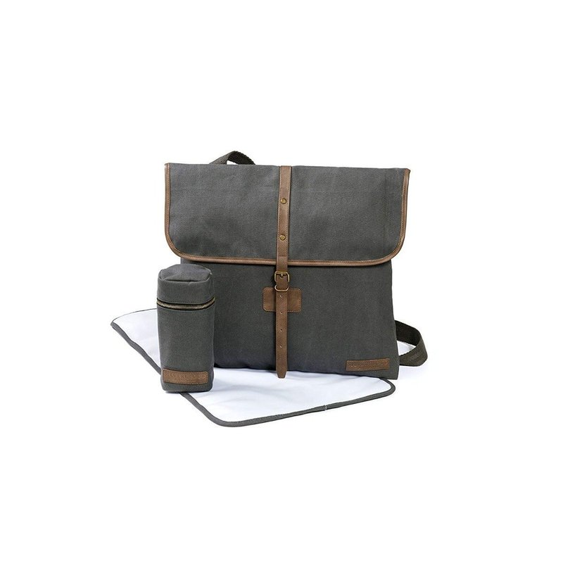 East coast - geanta satchel unisex pentru scutece silver cloud