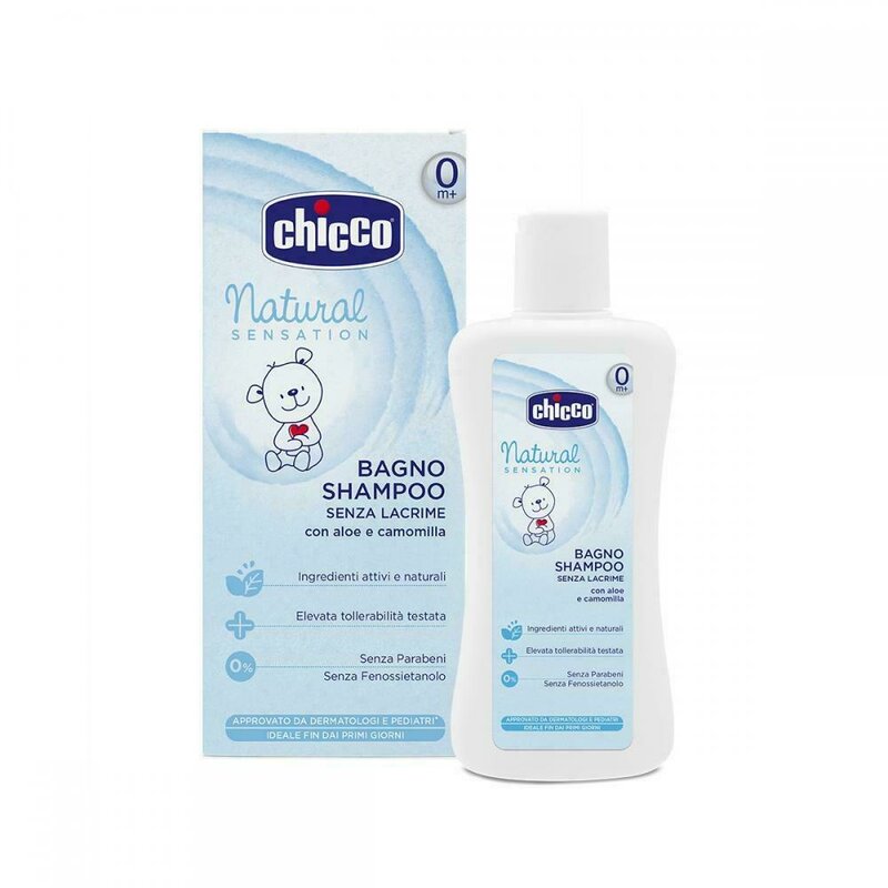 Chicco - Gel de dus si sampon fara lacrimi Natural Sensation, 200ml, 0+luni