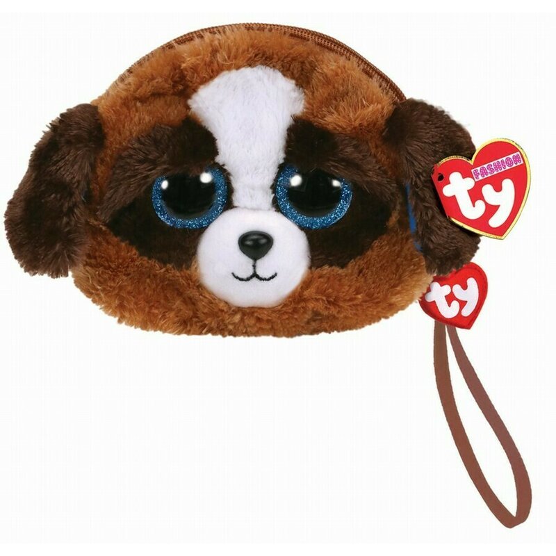 Ty - gentuta duke catel, pentru umar, 10 cm, din plus, alb/maro
