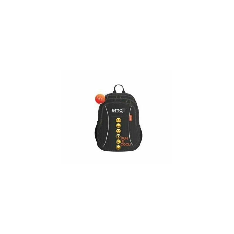 Pigna - ghiozdan ergonomic scolar, baieti clasele 0-viii, emoji fun and cool, negru-multicolor, , ejrs2177-1