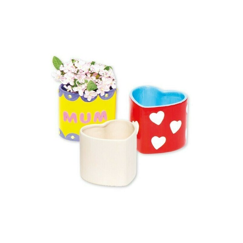 Baker ross - set creativ ghivece in forma de inimioare
