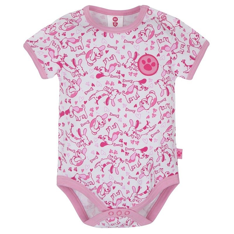 Gmini Body cu maneca scurta Prima Pink