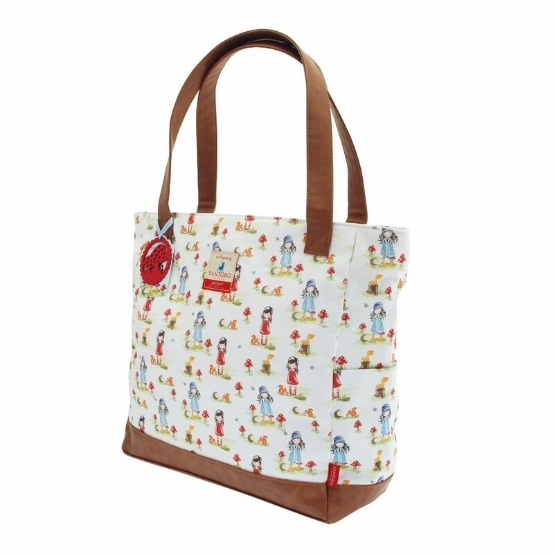 Gorjuss geanta manere maro-pastel toadstools