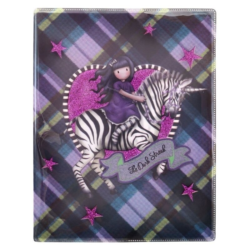 Gorjuss Tartan - Caiet A5 cu glitter - The Dark Streak