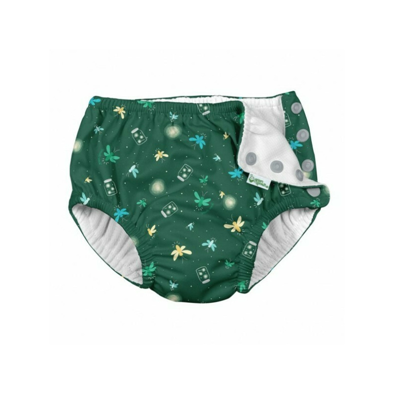 Green fireflies 12 luni - slip inot spf 50+ refolosibil, cu capse green sprouts by iplay