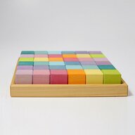 GRIMM'S Spiel und Holz Design - Cuburi Mozaic, nuante pastel, mediu