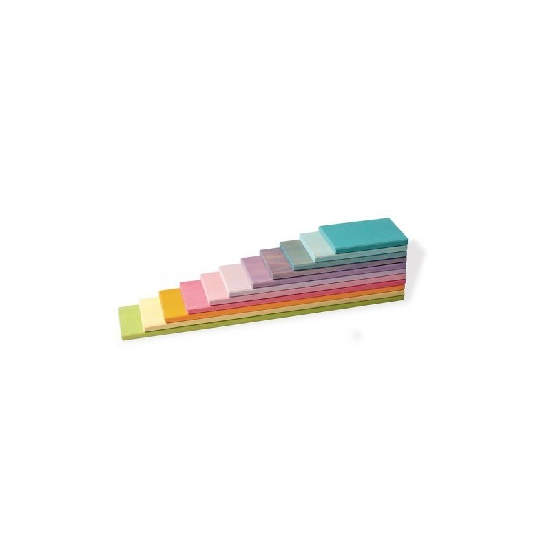 Grimm's spiel und holz design - set de constructie cu 11 placi, model pastel