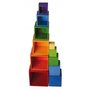 GRIMM'S Spiel und Holz Design - Set mare de cutii colorate curcubeu - 4
