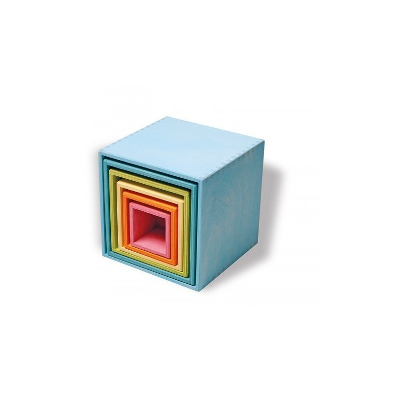 Grimm's spiel und holz design - set mare de cutii colorate pastel