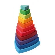 GRIMM'S Spiel und Holz Design - Turn de stivuit cu triunghiuri pentru bebelusi