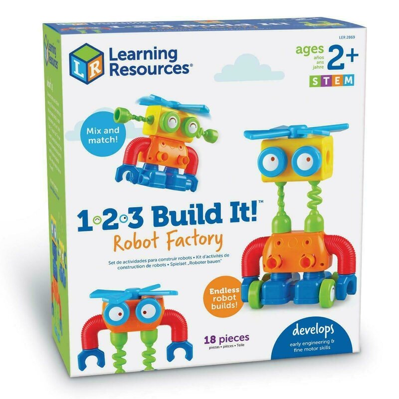 Learning resources - set de constructie robot hai sa construim - 1 2 3