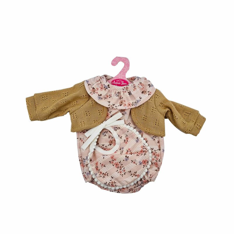 Antonio juan - hainute pentru papusi de 42 cm, body cu cardigan maro,