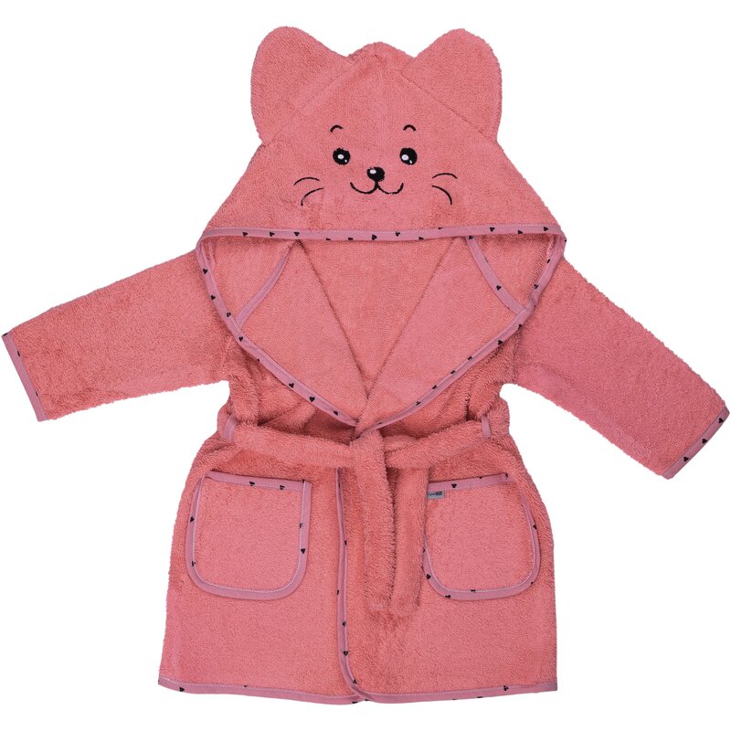 Halat de baie cu urechi kitty, bubaba, 9 - 24 luni, marime 86/92, pink