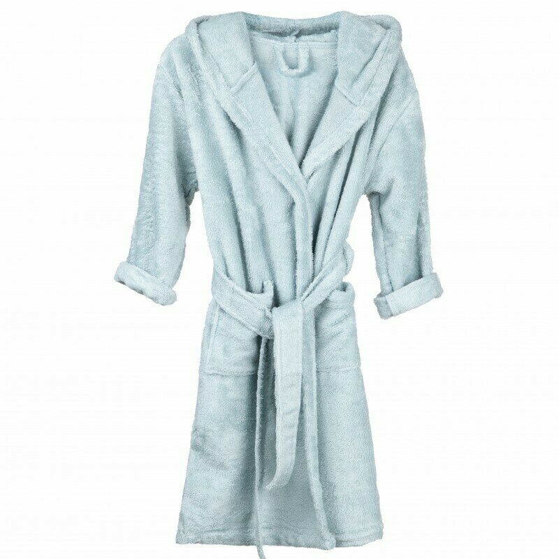 Timboo - halat de baie frotir, 8-10 ani, din bambus, sea blue