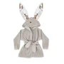 Halat de baie, MimiNu, Cu urechi, 2 - 5 ani, Moale, Cu buzunare, Cu cordon, Din bumbac si thermo fleece, Materiale certificate Oeko Tex Standard 100, Tedy bear dreams beige - 1