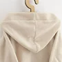 Halat de baie, New Baby, Pentru copii, Cu buzunare, Cu cordon, Marime 104/110, Din bumbac 100%, Beige - 2