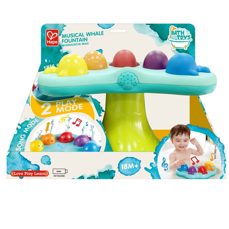 Hape - jucarie de baie fantana muzicala cu balenute