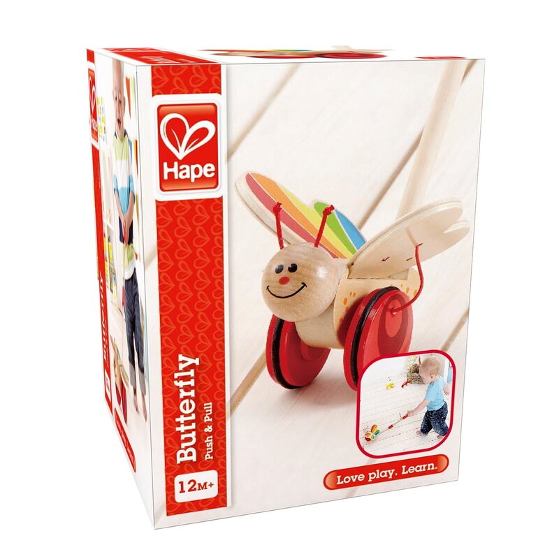 Hape - jucarie de impins fluturas , impinge si mergi!