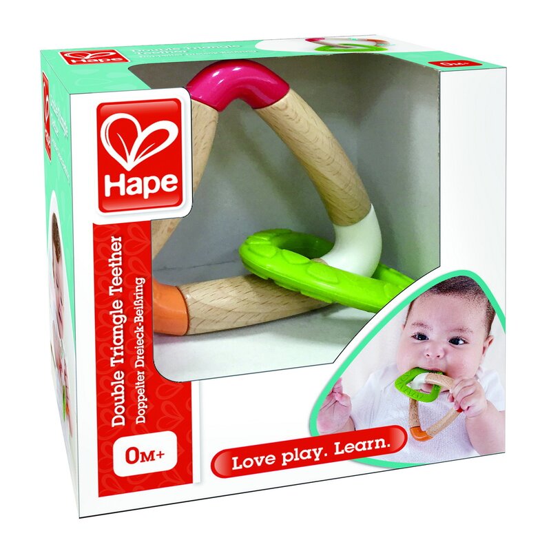 Hape - jucarie dentitie triunghi dublu