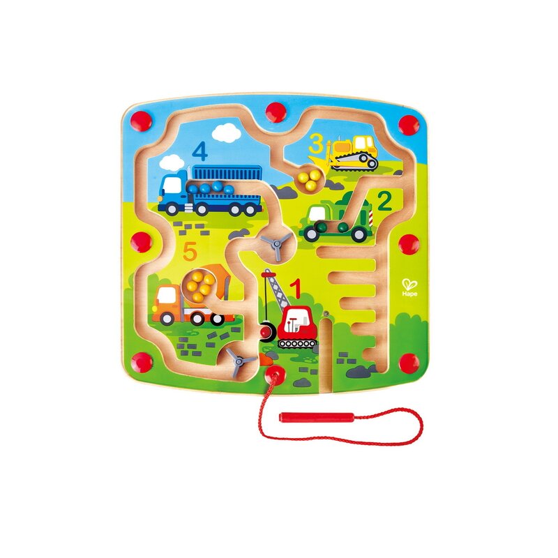 Hape - joc magnetic labirint constructii si numere