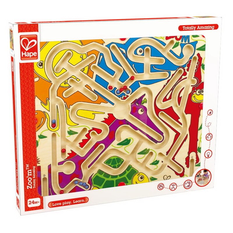 Hape - joc magnetic labirint zoom ditractie la dublu