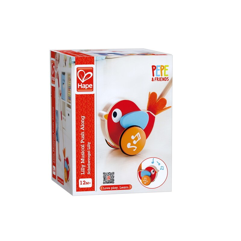 Hape - jucarie de impins lilly , impinge si mergi!, muzicala