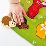 Hape - Puzzle din lemn Animalele din padure , Puzzle Copii,  Tactil, piese 5 - 4