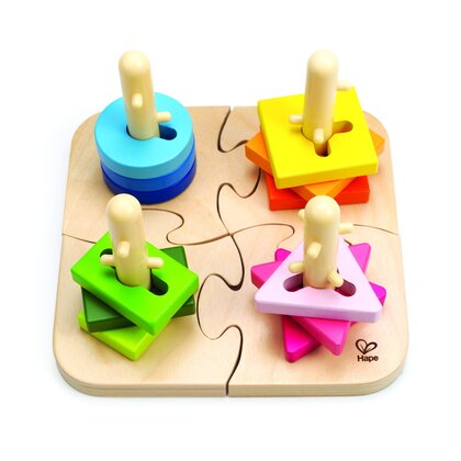 Hape - Puzzle din lemn Creativ , Puzzle Copii