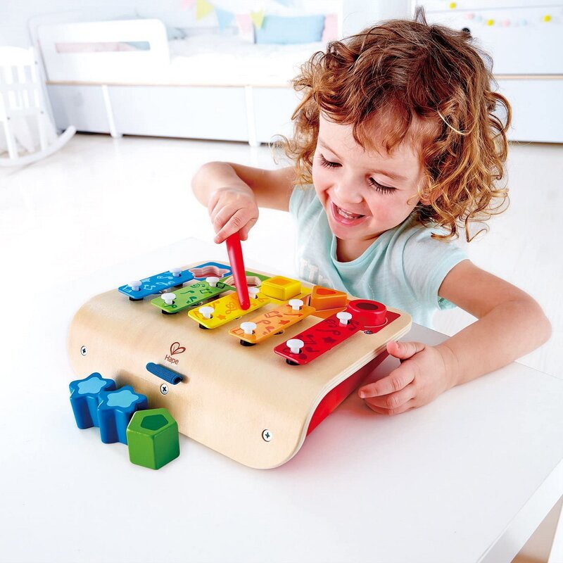 Hape - puzzle din lemn xilofon , puzzle copii, piese 5