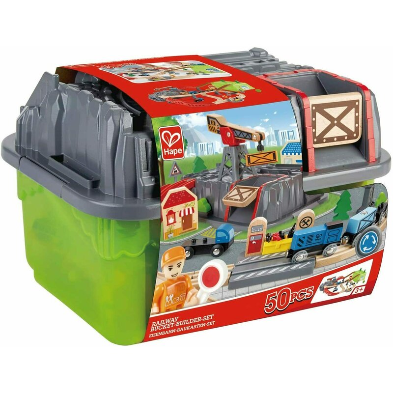 Hape - tren din lemn constructii