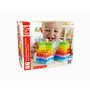 Hape - Jucarie pentru sortat si stivuit Turn dublu curcubeu - 1