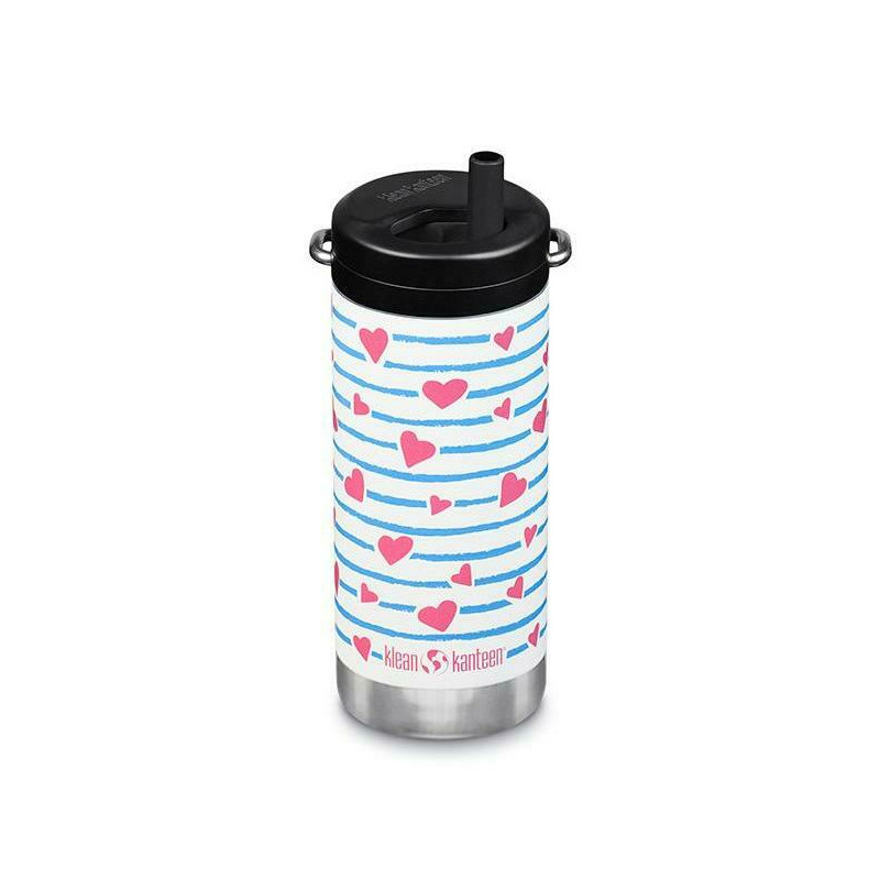 Heart stripe - termos tkwide din otel inoxidabil 355 ml cu capac twist - klean kanteen