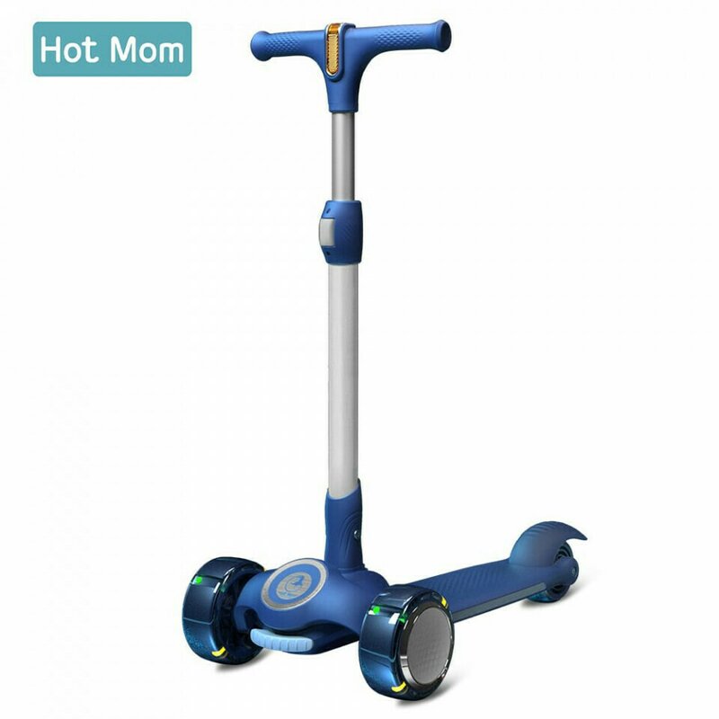 Hot mom - wind rider blue - trotineta pentru copii 2 - 9 ani, structura robusta, ghidon flexibil, usor de manevrat, pana la 50 kg